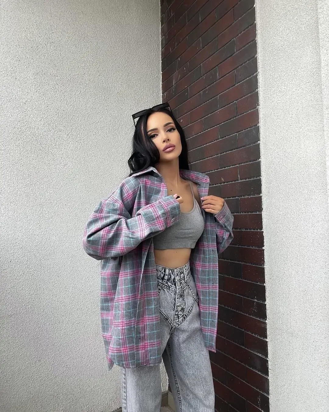 Retro plain loose fitting shirt for womens spring and summer fashion Korean style lapel single corset Y2K clothing long sleeved top 250319