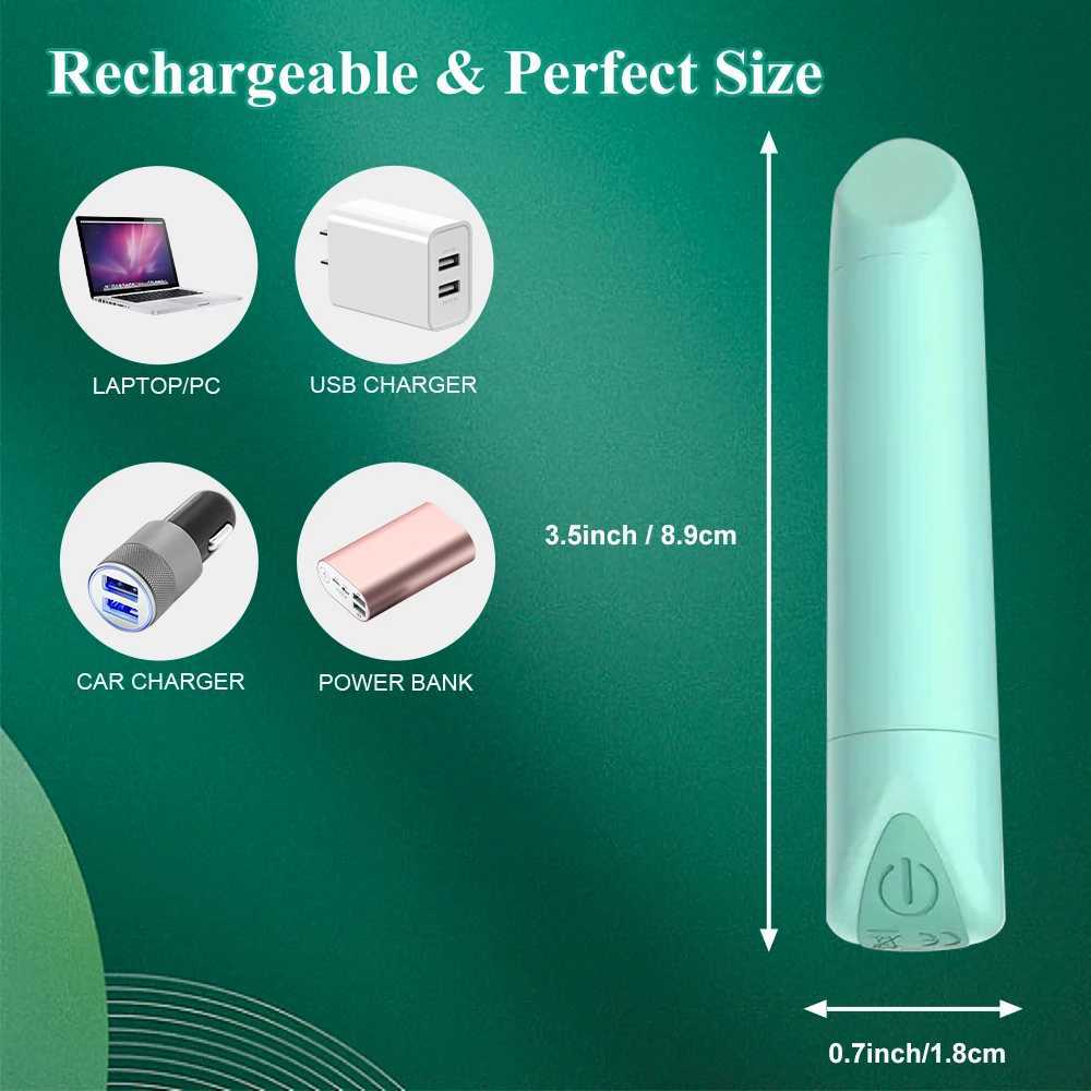 USB charging powerful bullet vibrator female clitoral stimulator vaginal G-spot masturbation 10 speed vibrator adult sex toy W250319