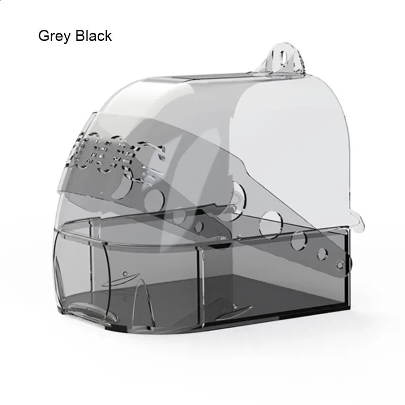 Large pet birdcage shower basin parrot bathtub supplies external food bowl sleeping nest bird accessories 250318