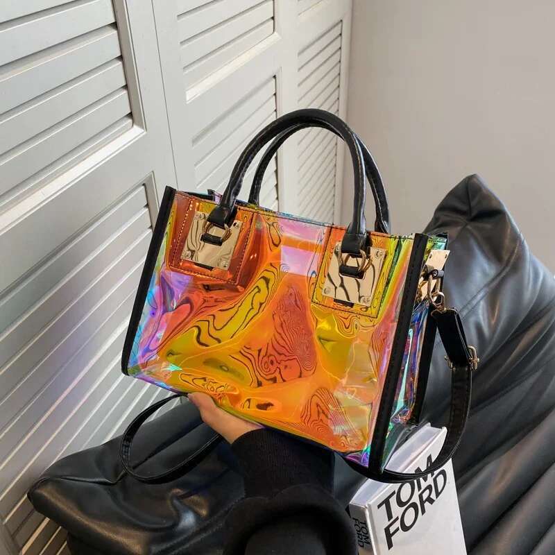 2025 new fashionable plastic bright color casual women's crossbody bag, women's designer handbag, travel shoulder bag, trendy fashion should