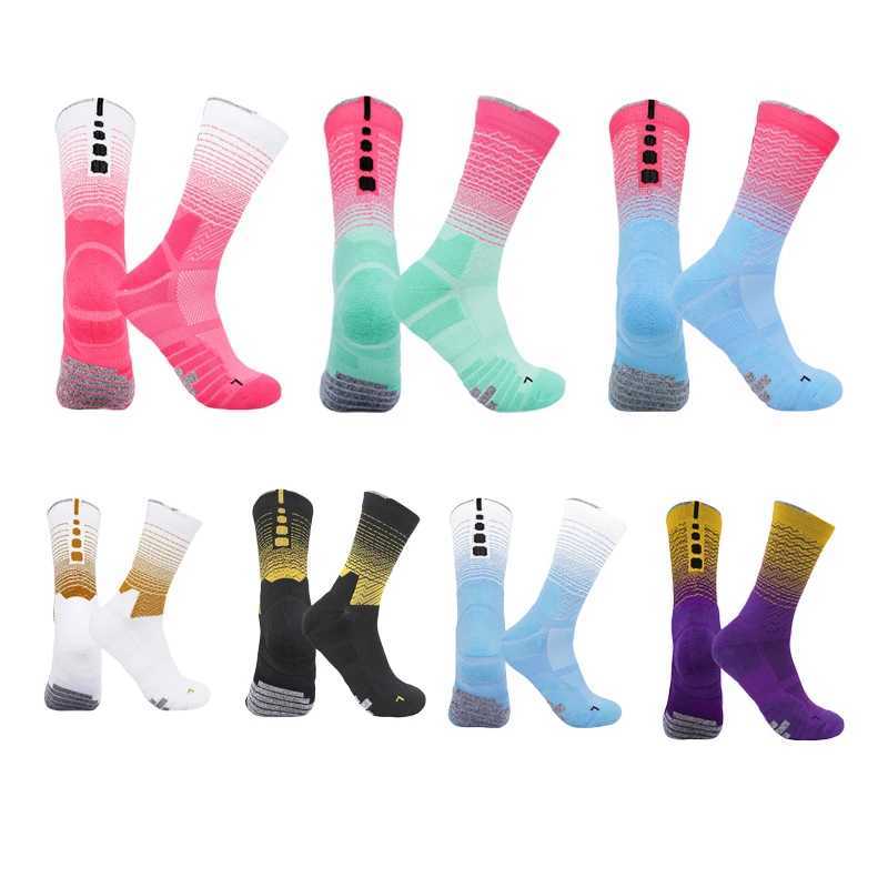 Mens Basketball Socks Middle Thickened Breathable Towel Bottom Colorful Fitness Running Cycling Hiking Sports Socks calcetines X250319