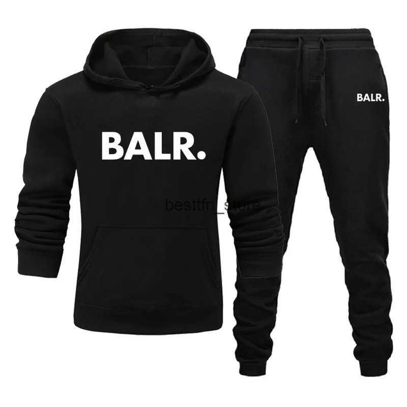 Men's Tracksuits BALR autumn mens winter hooded sweatshirt set pure cotton couple jogging sweatshirt oversized streetwear sweatshirt Q250319