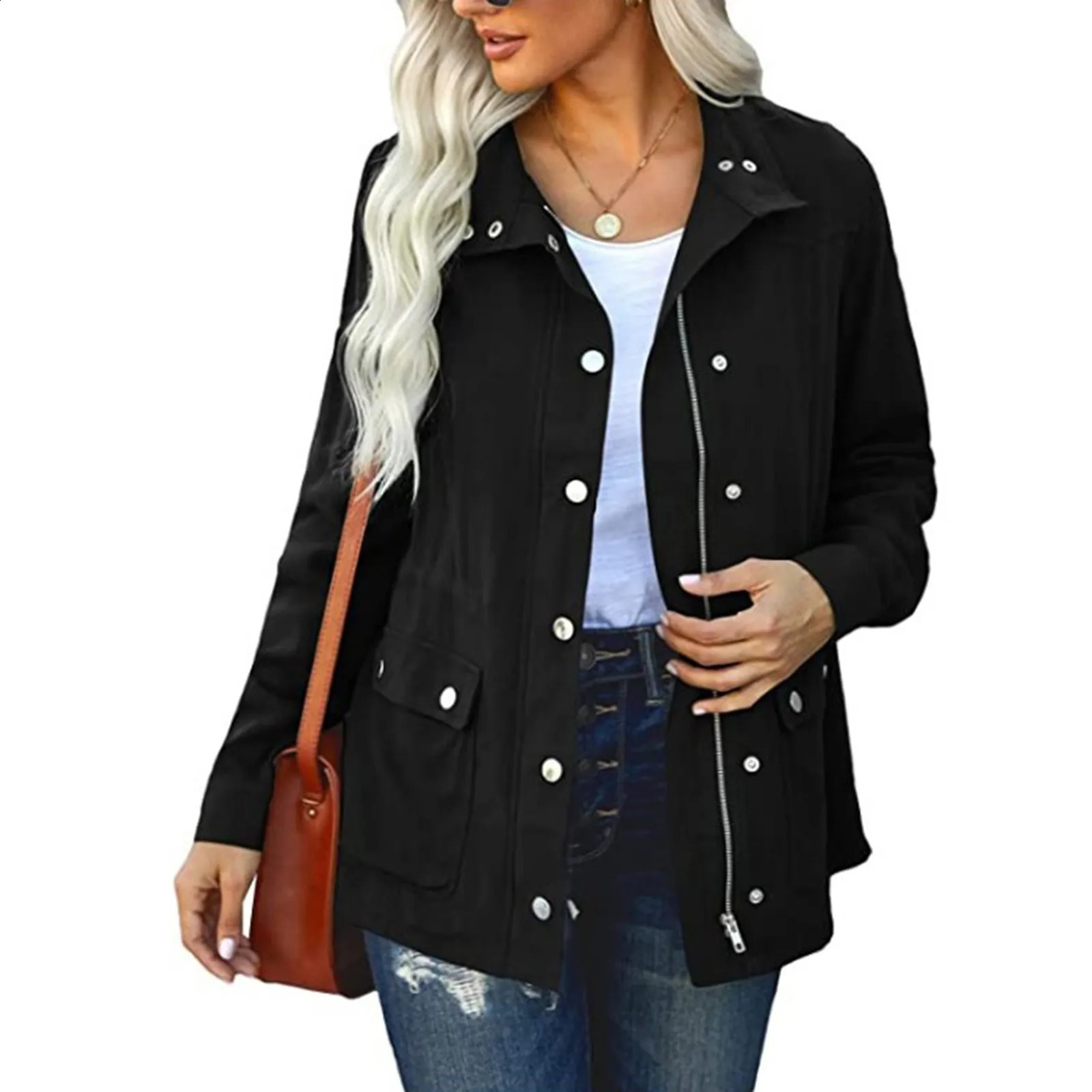 Women Autumn Jackets Rain Outdoor Hooded Jacket Solid Cardigan Womens Windproof And Winter Ladies Coats 250317