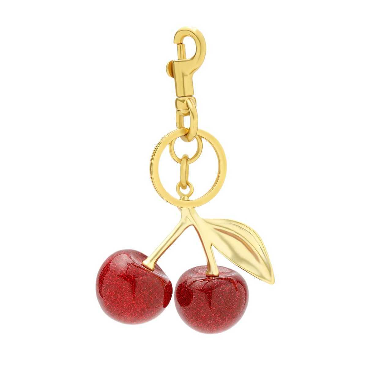 Keychains Lanyards Cherry Fruit Bag Pendant Keychain Handbag Creative Womens Gift Car Decoration H250318