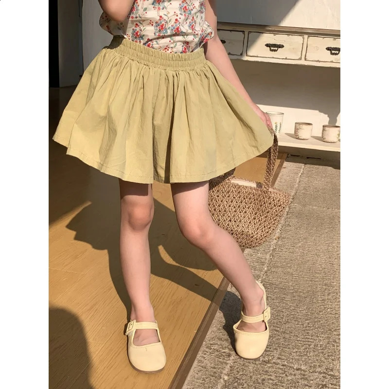 XTY-Girls Short Culottes Summer Western Style Childrens Summer Clothing Girl Outerwear Baby Loose Thin Children Short Pants Fas 250319