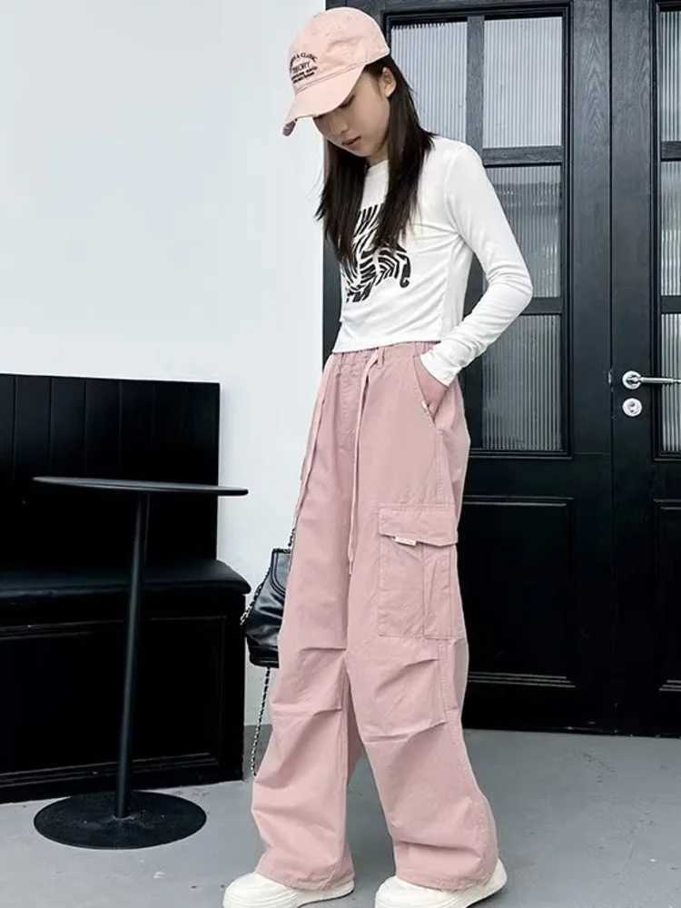 Girls Summer Pants Thin New Childrens Work Pants Spring And Autumn Girls Long Pants Big Children Wide Leg PantsT250318