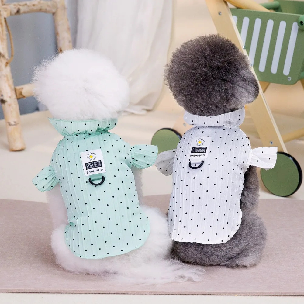 Dog shirts dog T-shirts pet clothing pet clothing spring and summer point shirts 250318