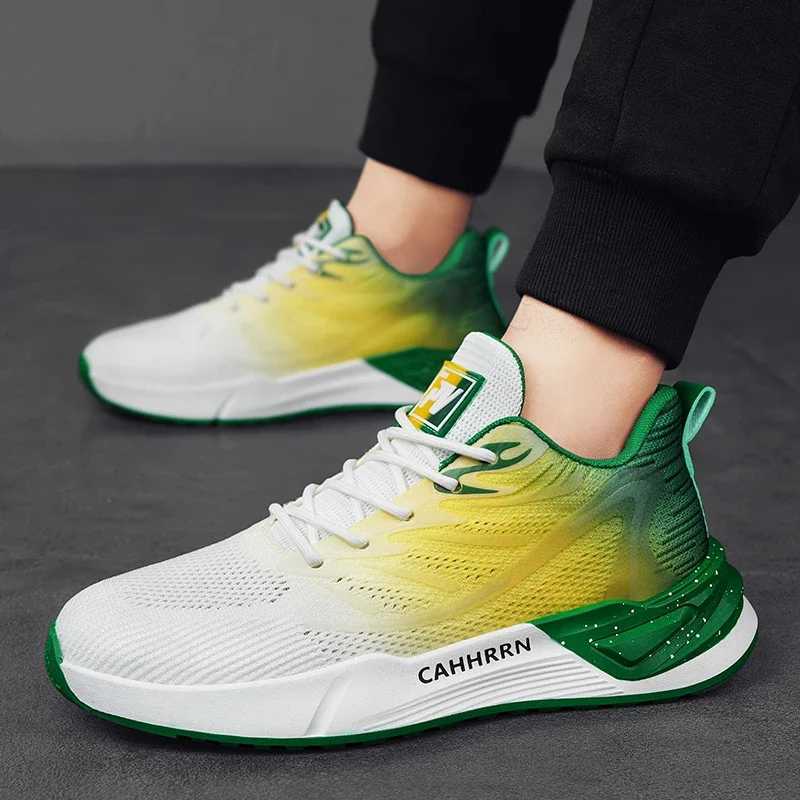 Flying Woven Shoes Mesh Fabric Sports Shoes Casual Mens Shoes Daddy Shoes All Matching Student Fashion Shoes Outdoor Sports Z250319