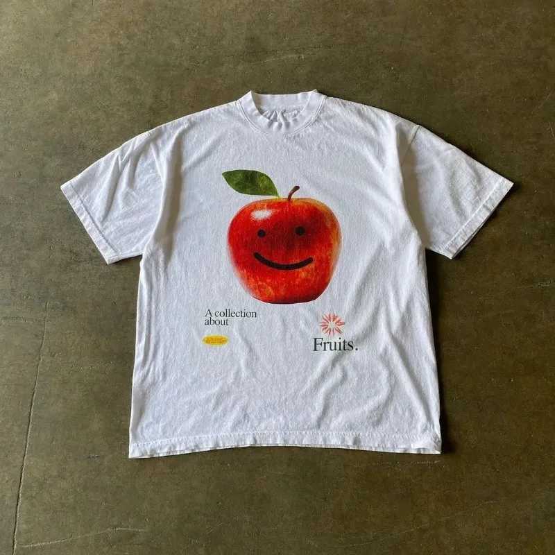 Kawaii Oversized Summer Trend Funny T-shirt Printed Versatile Pair of Cotton Y2k Casual Loose Top New Simple Retro T-shirtT250318