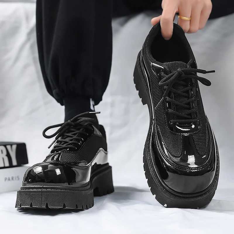 Business leather shoes mens casual shoes soft soled safety shoes plus size fi leather shoes work shoesXJ250319