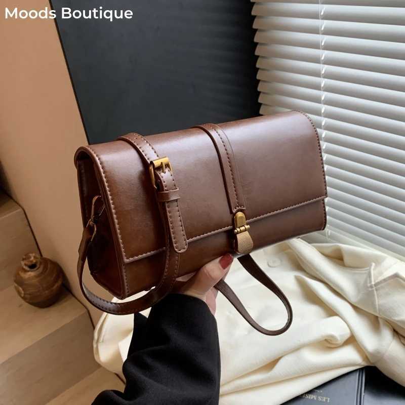 MOODS Flap Crossbody Messenger Bags for Wen PU Leather Pure Color Small Square Shoder Bag Designer Handbag Luxury 2025 Y250318