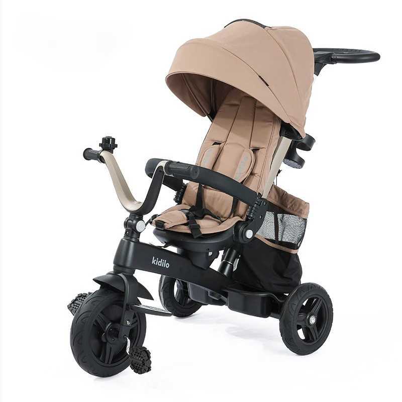 Childrens tricycle lightweight foldable baby can push and ride the bicycle 3-6 year old baby stroller luxurious Z250319