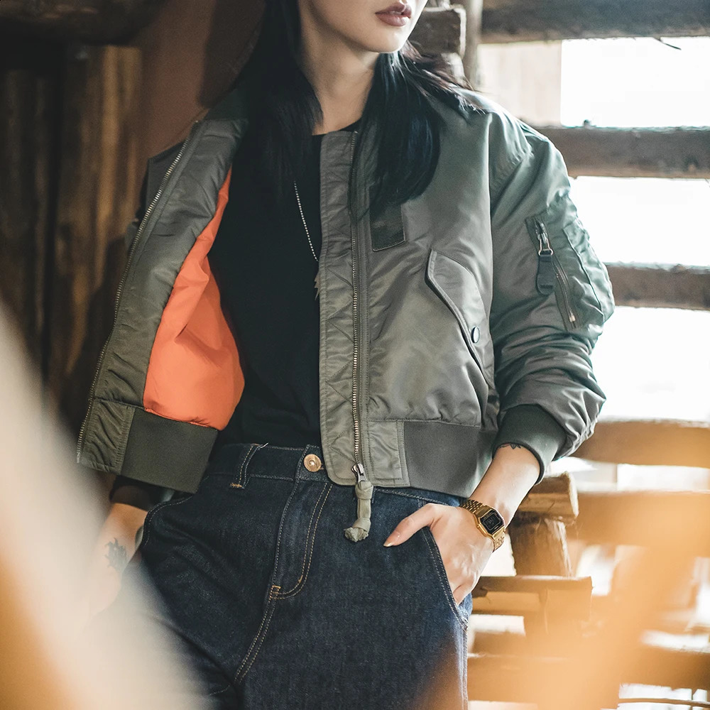Maden womens autumn and winter thick jacket windproof baseball cotton casual top 250317