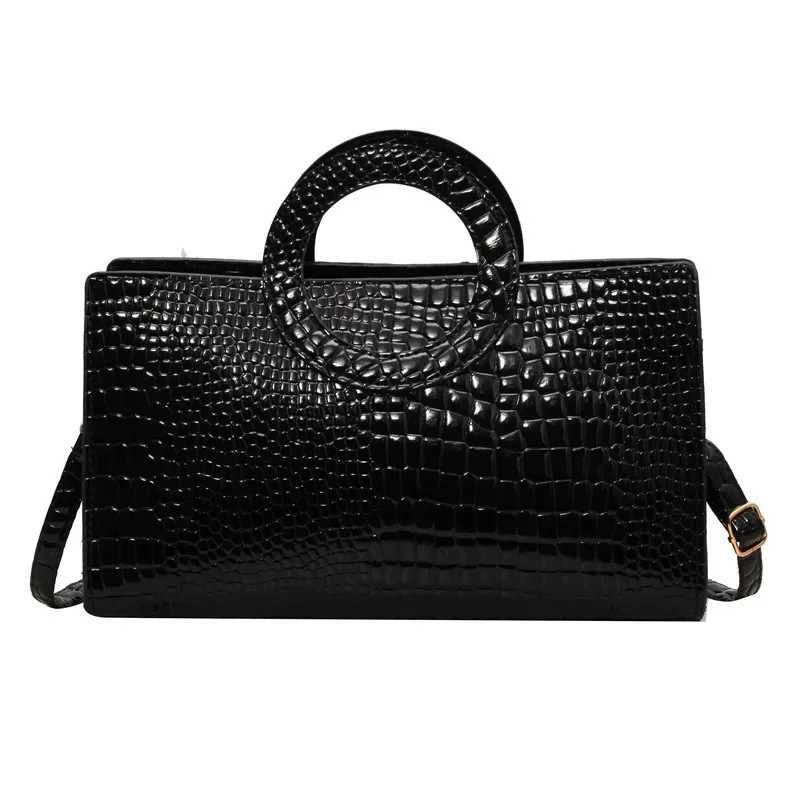 Fashionable Crocodile Pattern Square Bag Retro Versatile Crossbody Bag for Wen Mother Kids Bags for Girl Wen Handbag Bolso Z250318