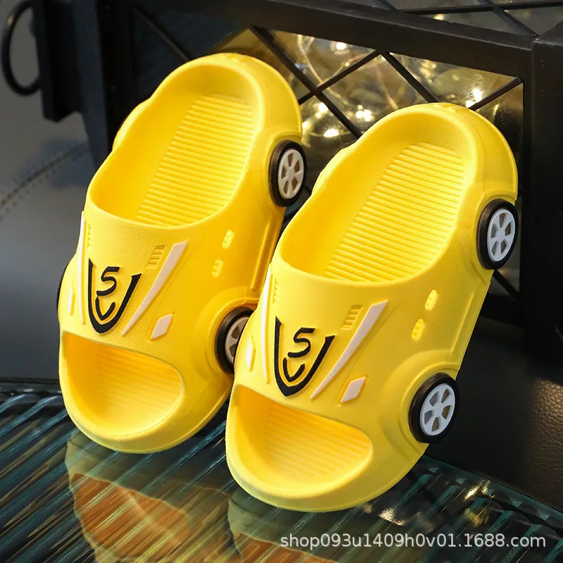 CINESSD childrens luminous slider summer sandals indoor and outdoor soft anti slip cartoon car childrens shoes personalized childrens sandals 250318