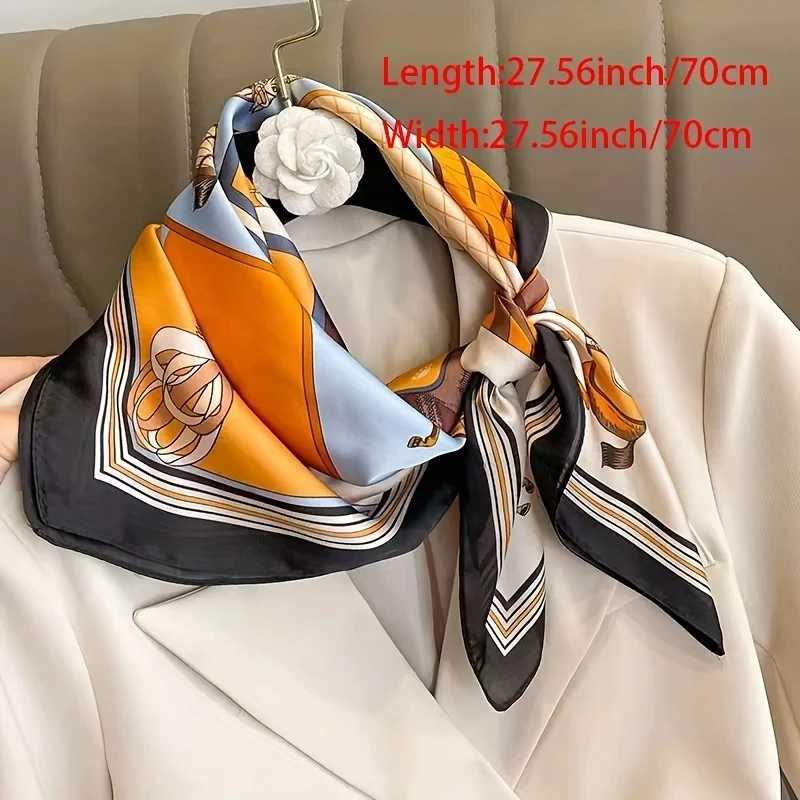 Luxury silk shawl square scarf used for satin fashion packaging collar Fem headband ribbon Bandana 70X70CM X250319