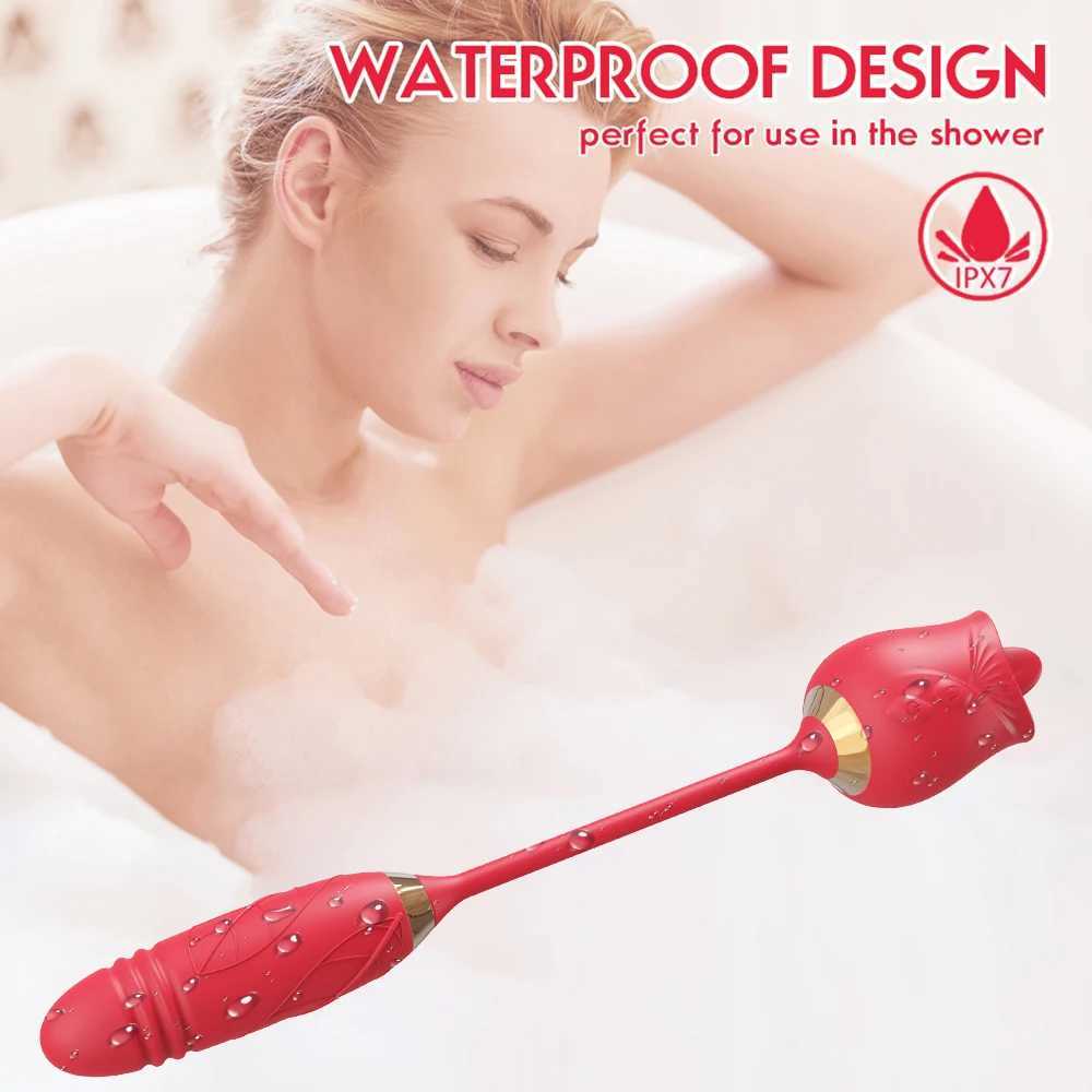 2-in-1 tongue licking vibrator for female labia massager stimulator with stimulating vaginal vibrator sex toy female masturbator W250319