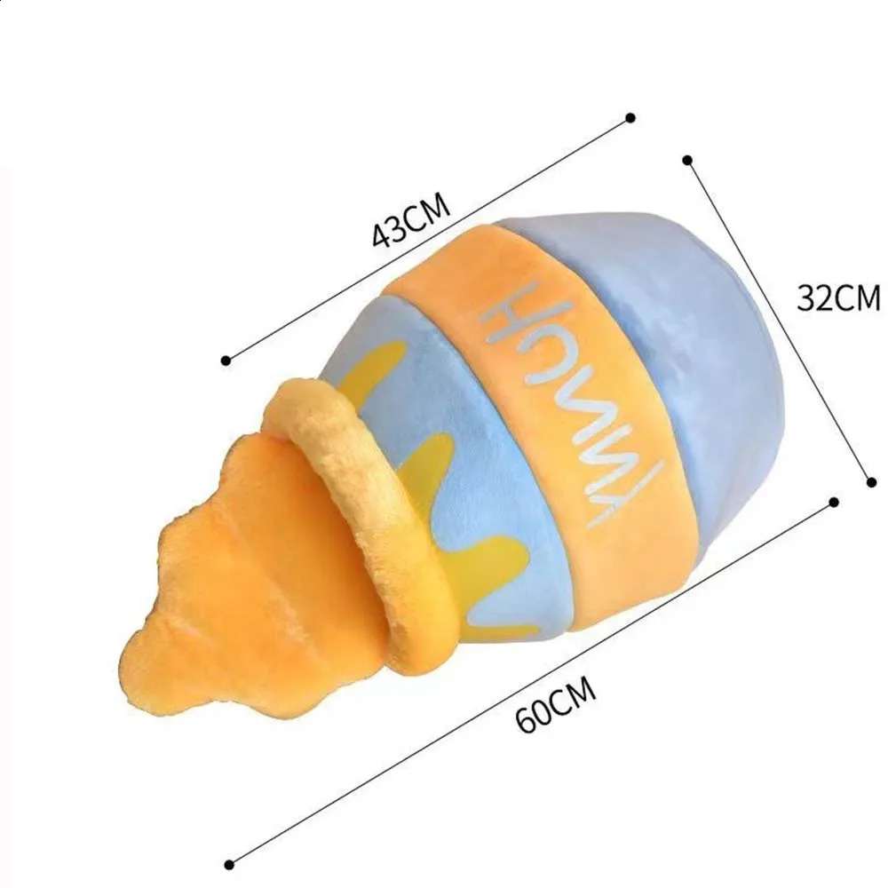 Cute cat bed plush cartoon warm pad basket honey can shaped cave pet house mini dog rabbit net 250312