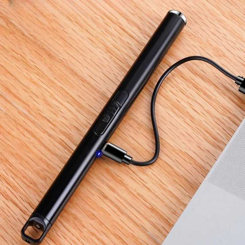 Electric Arc BBQ Lighter USB Rechargeable Lighters Windproof Flameless Plasma Ignition Long Gas Lighter Gas Stove Candle LighterC250318
