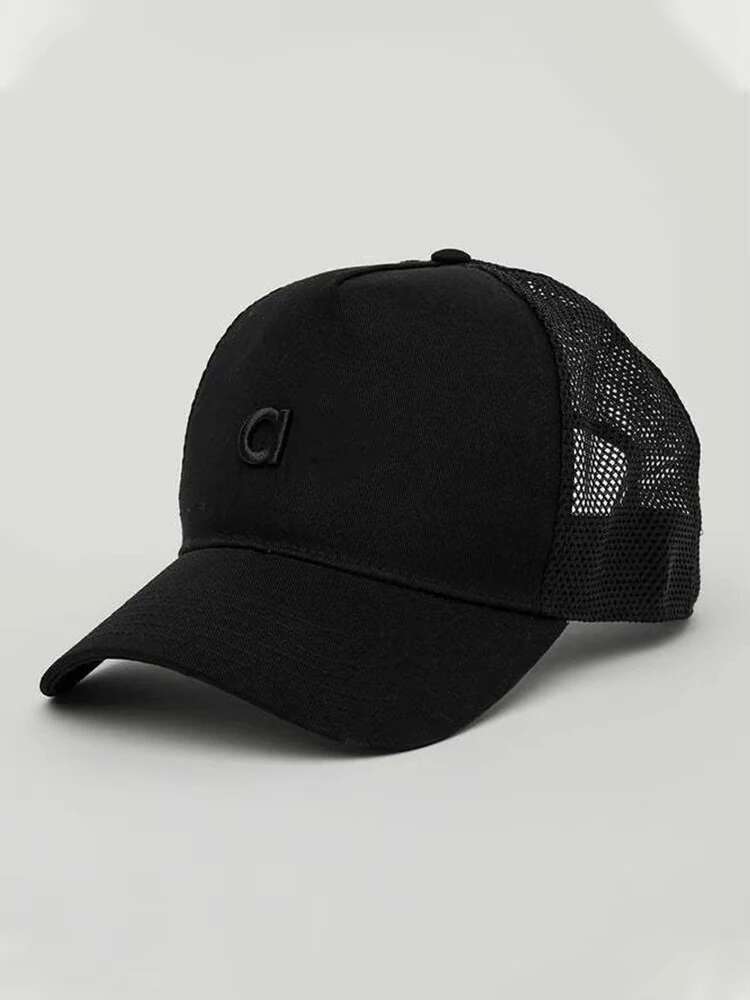 New LO District Trucker Off-Duty Embroidered Sun Breathable Adjustable Ideal Casual Hat Unisex Baseball Cap