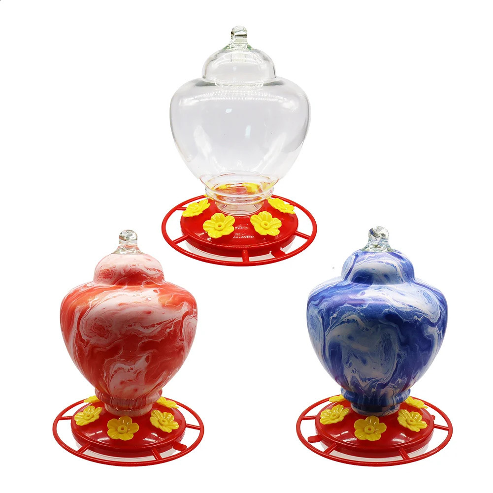 Painted Bird Water Dispenser Bottle Outdoor Garden Hook Flower Hummingbird Cup Bowl Pet Supplies 250318