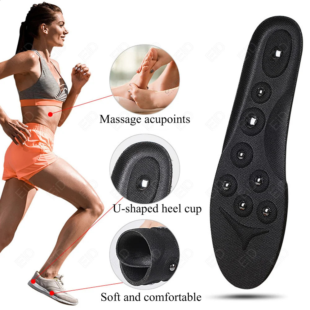 EiD Big Magnets Foot Massage Magnetic Insoles Feet Massage Physiotherapy Therapy Acupressure Slimming Insoles for Weight Loss 250319