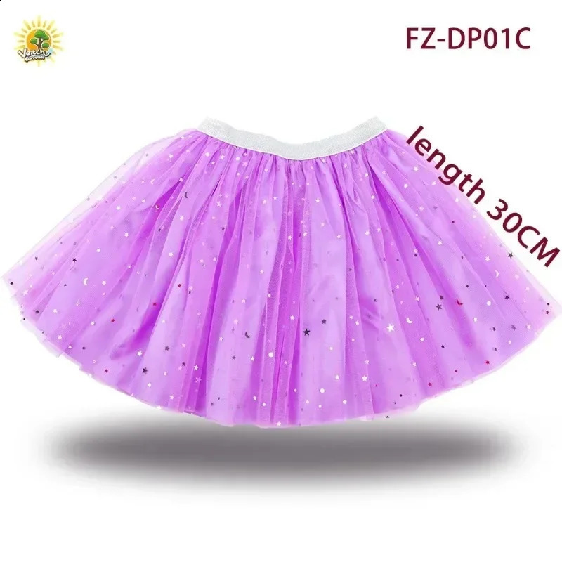 Kids Princess Skirts Girls Irregular Layered Mesh Tulle Birthday Party Tutu Mini Skirts Girls Pink Snow Casual Ballet Skirt K016 250319