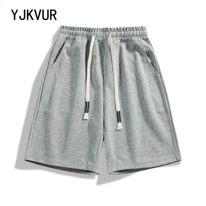 YJKVUR Summer Drawstring Shorts Mens Clothing Casual Jogger Basketball Sweathshorts Plus Size Workout Gym High Quality Shorts 250317