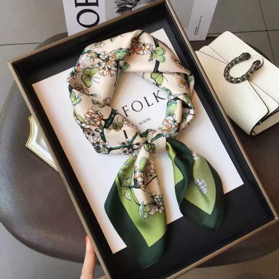Fashion Wen Single Scarves 70x70cm Square Simated Silk Scarf Sunshade Beautif Color Beach Shawl Scarves Party Gift X250319