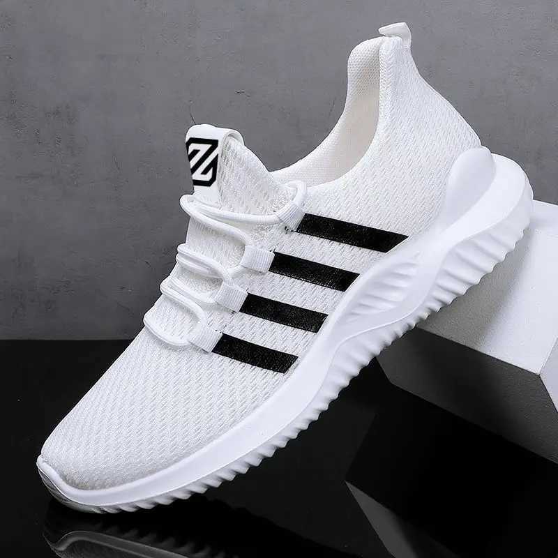 Lightweight mens running shoes outdoor breathable mens sports shoes anti slip mens sports shoes fashionable flexible tennis lace up 3744 Z250319