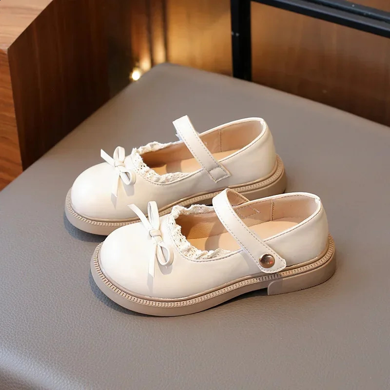 Jogerli Princess Shoes Baby Lace Ruffles Appealing Girls Student School Mary Janes Child Loafer Flats 250319
