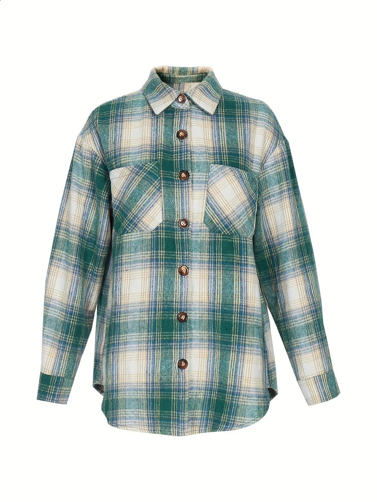 2025 SpringSummer Womens Fashion Straw Hat Flannel Plain Shirt Jacket Top Polyester Material 250319