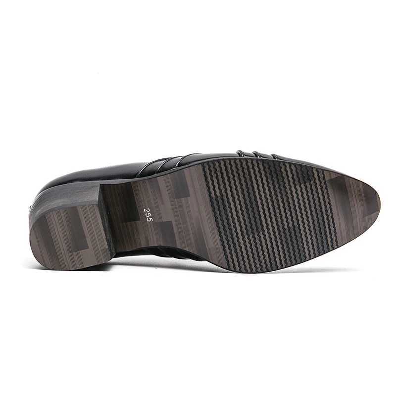 New Business Formal Oxford Shoes Mens Casual Wedding Office Party High Heels Classic Mens Shoes PU Leather Dress ShoesXJ250319