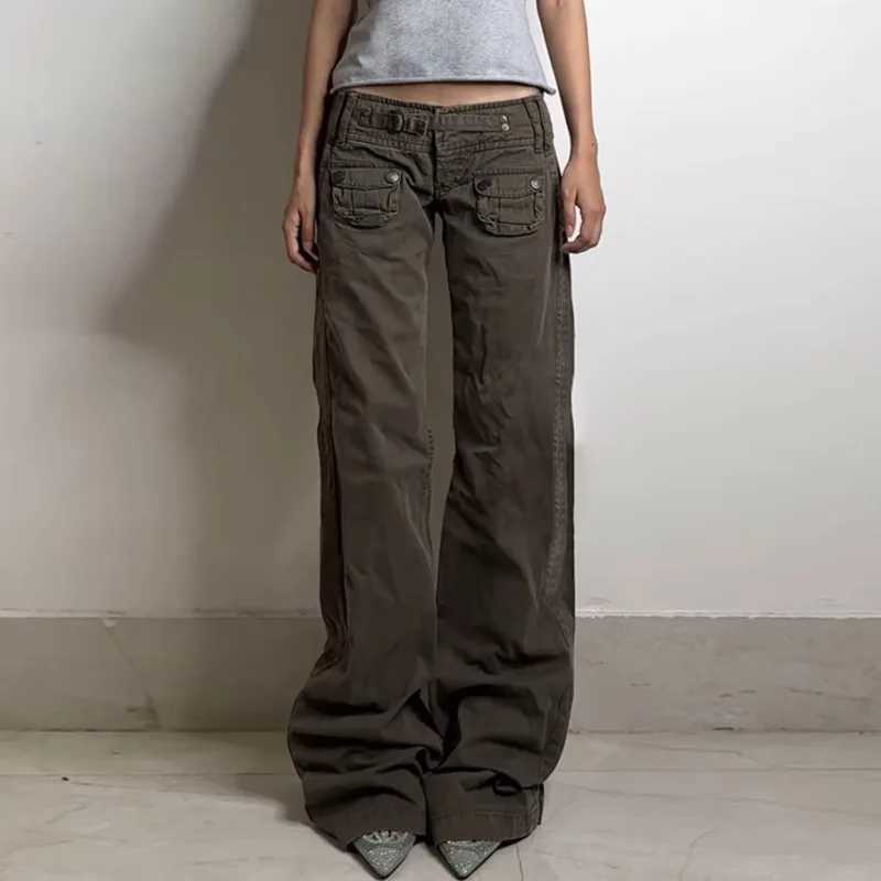 Retro retro cargo pocket sewn low-end jeans American spice straight pants new forex trading pantsT250319