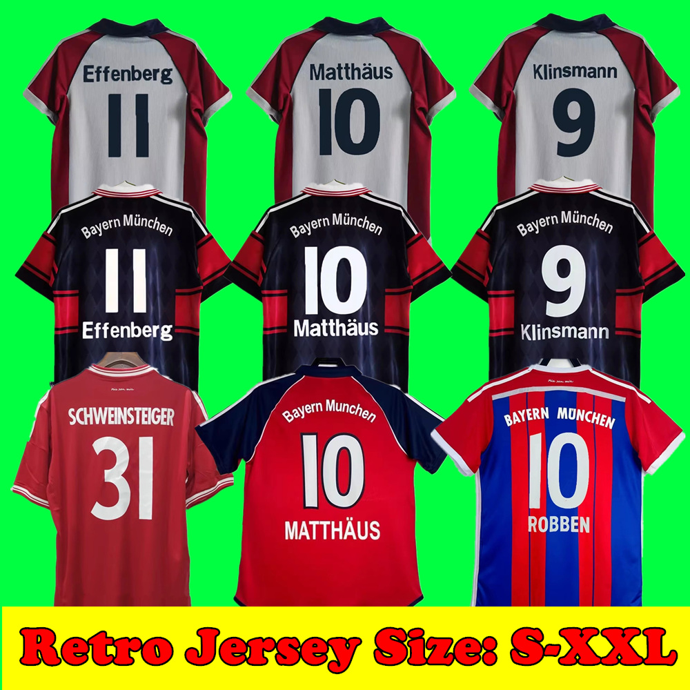 MATTHAUS EFFENBERG KLINSMANN Class Vintage Soccer Jerseys 93 95 97 98 99 00 01 KAHN 02 03 04 06 07 08 ROBBEN RIBERY LEWANDOWSKI LAHM 09 10 11 12 13 14 15 Retro