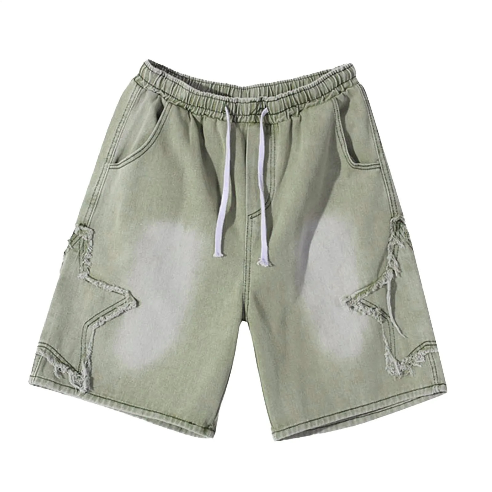 Summer casual workwear shorts mens loose sports pants mens denim shorts summer casual hip-hop everything Ropa hombre 250317