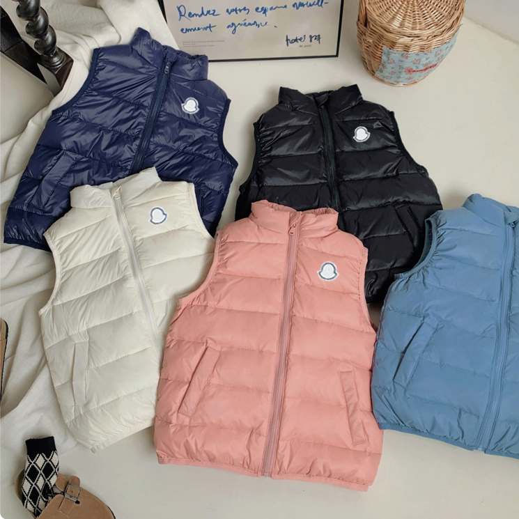 Winter Kids Warm Vest Girls Boys Thicken Waistcoat Outerwear Children Teens Cotton Solid Color Jackets Vest for 1-6Years