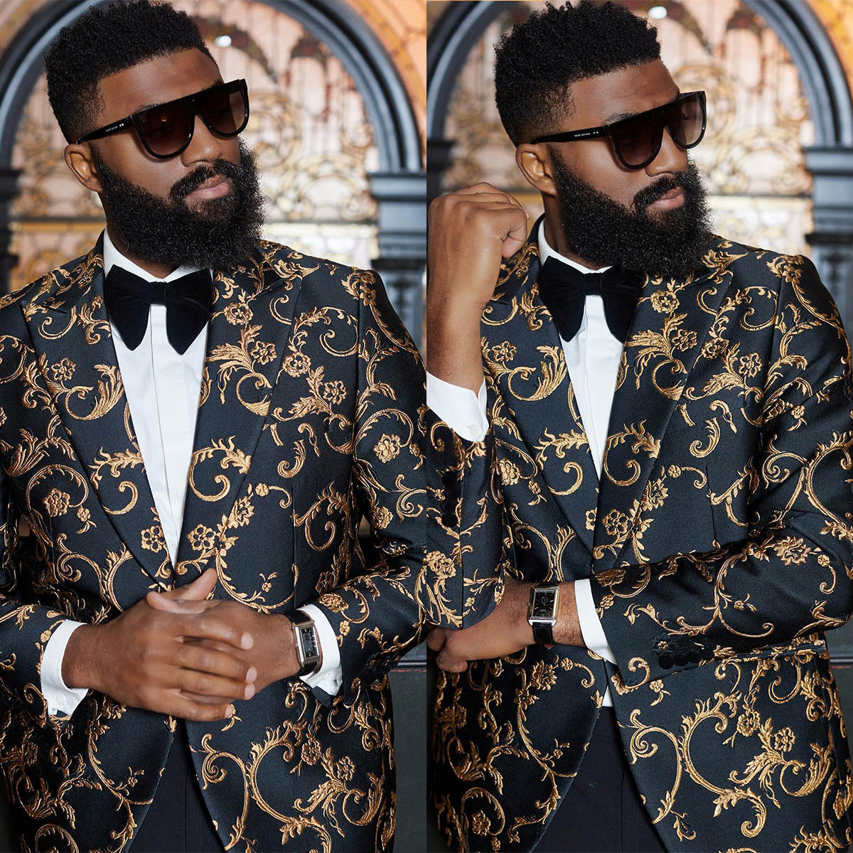 Exquisite Wedding Tuxedos Appliques Classic Fit Men Suit Peaked Lapel 1 Piece Set Jacket Party Groom Business Blazers Customized