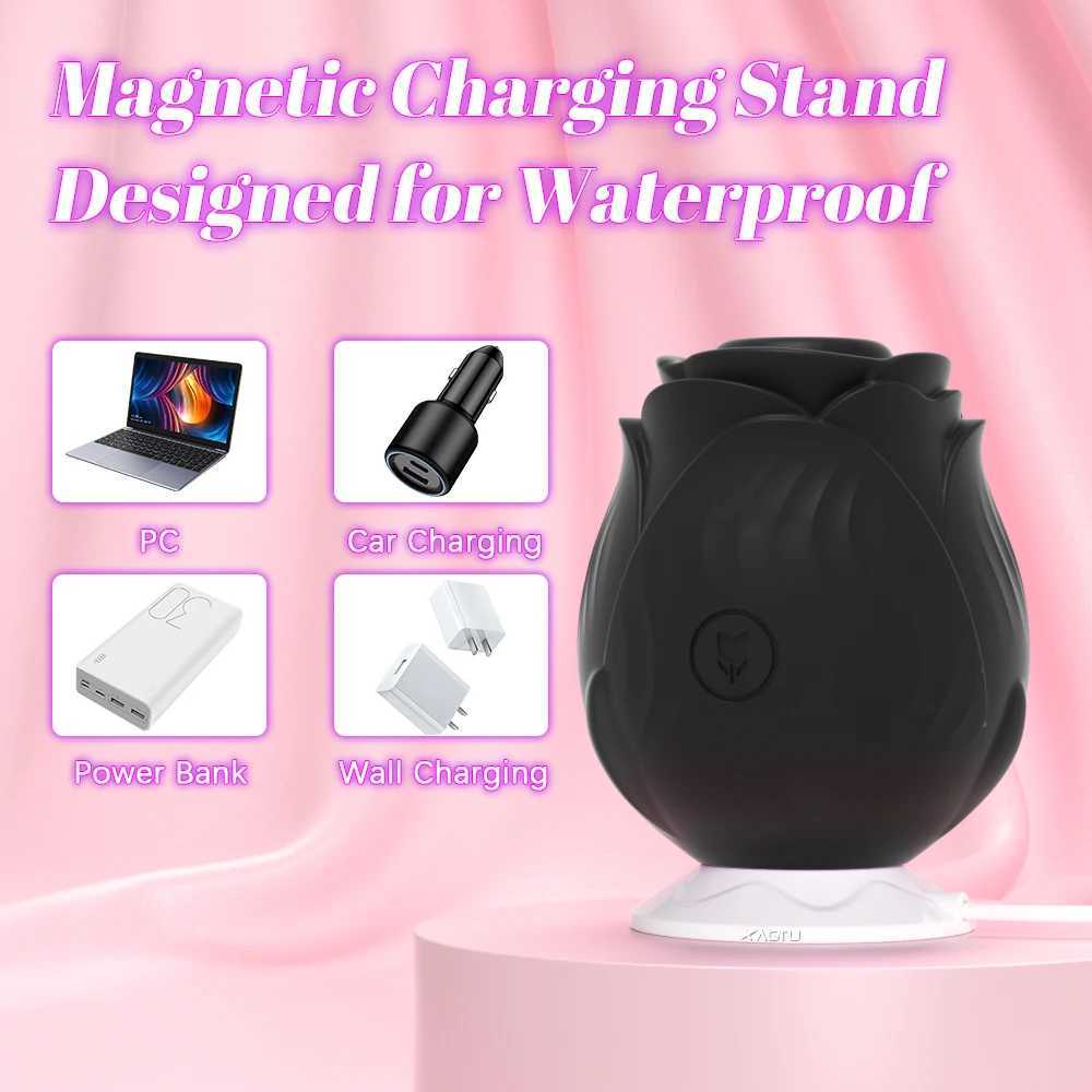 Powerful rose toy suction vibrator suitable for women 10 suction modes suction Nipple Clitoris stimulator female adult suction sex toy W250319