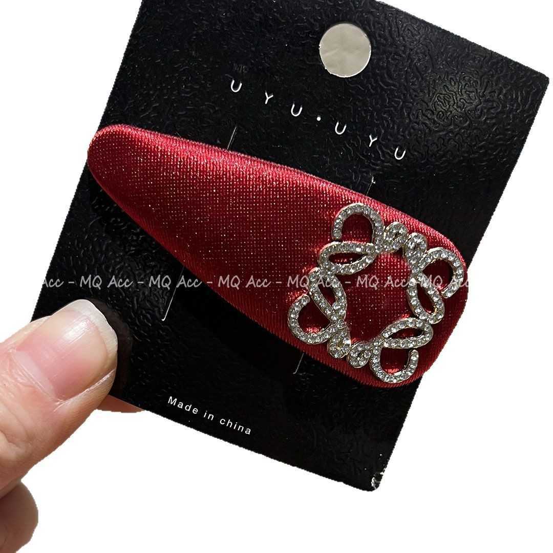 Hair Clips Barrettes Gangster Heiress Ins Hair Accessory Rhinestone Pearl Sweet Cool Clip Satin Bb Fashionable Side Notch H250318