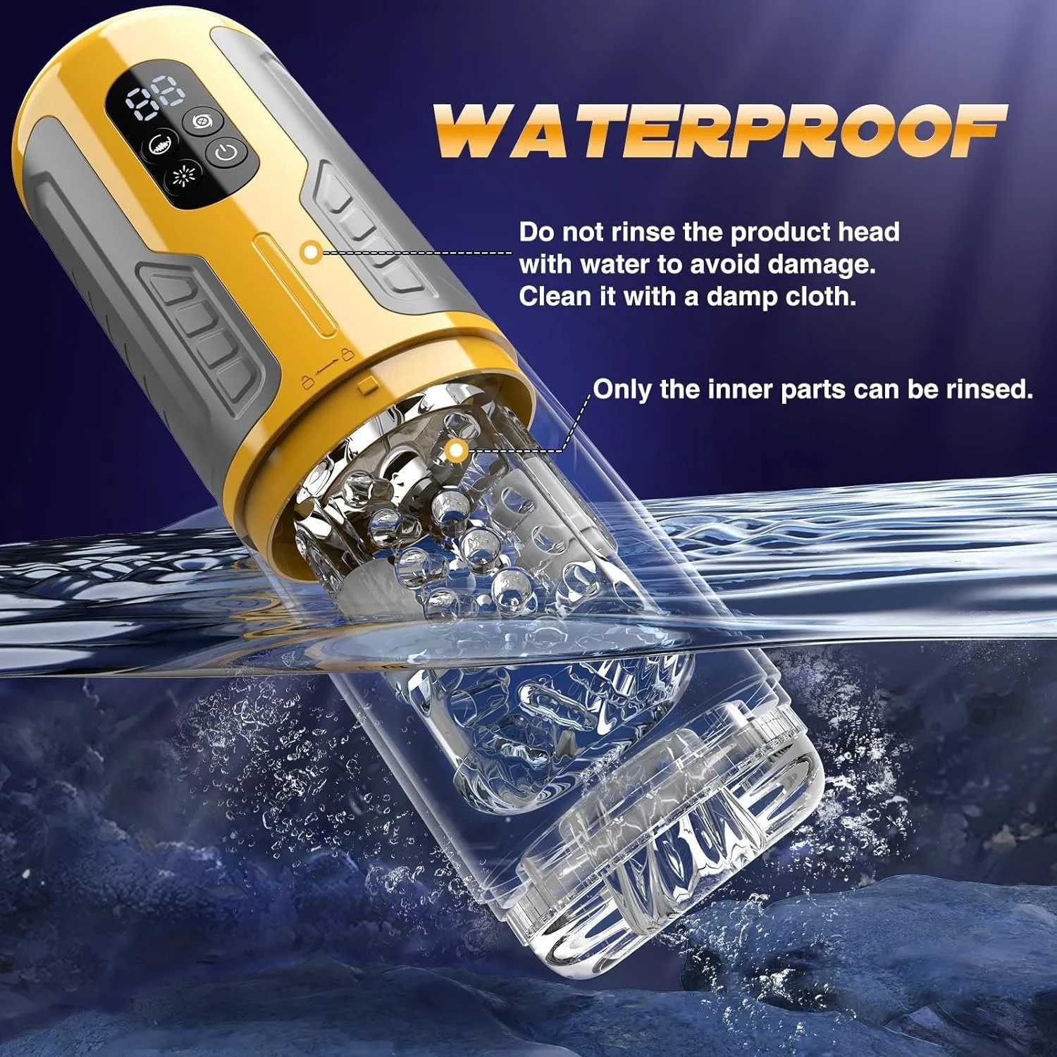 6-in-1 male sex machine penis pump vibration stimulation rotating tongue licking one click burst mode LCD display male masturbationXJ250319