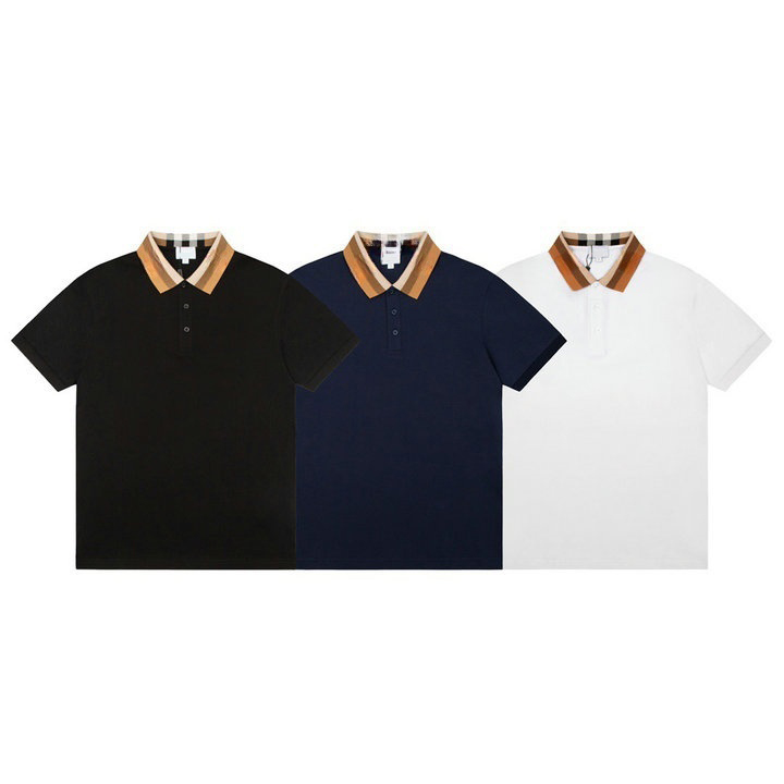 2025 Classic New Summer Men's POLO Striped Collar Business Short Sleeve Casual T-shirt Fashion Collar Top