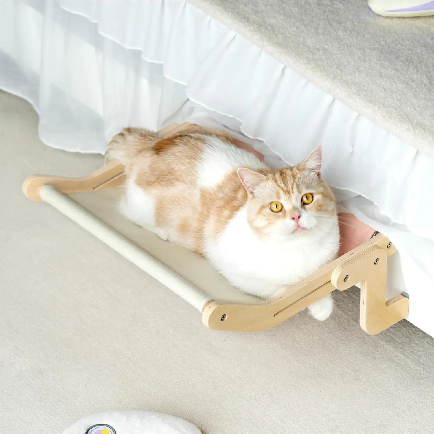 Mewoofun Cat Window Perch Lounge hammock window seat indoor cat bed no drilling suction cup pink gray 250312