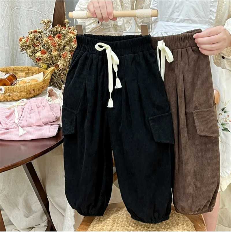 Boys and Girls Work Pants Cool Kids Hip Hop Trouser Spring/Summer Teen High Waist Straight Pants Childrens Clothing 1-12 Years OldT250318