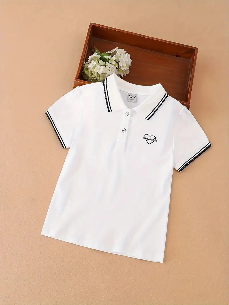 Summer Girls Golf Training Competition Team Children Tops Short Sleeve Clothes Women T Shirt Polo Kids Short-sleeved Shirts Tee 250319