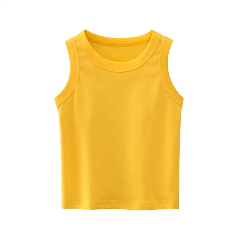 Boys round neck cotton vest casual comfortable breathable summer childrens clothing baby 250319
