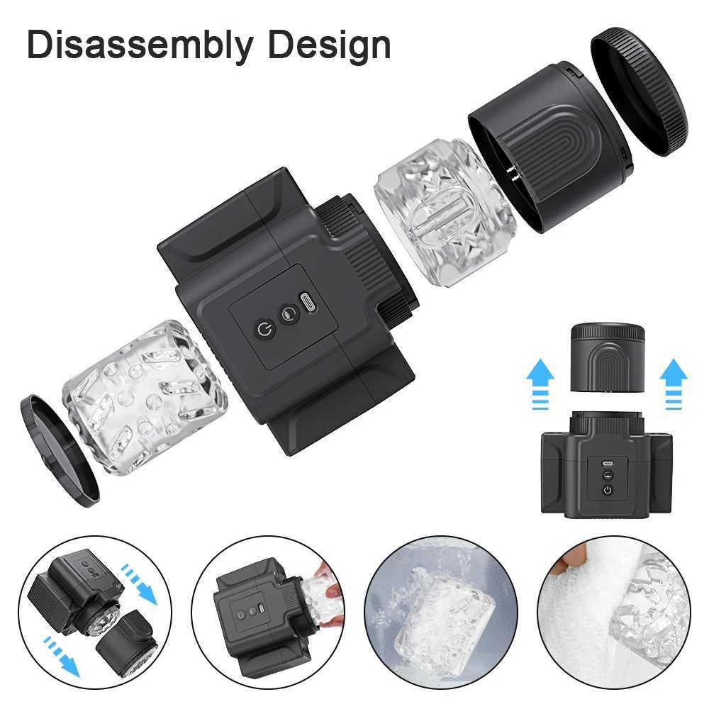 Automatic Masturbator Sex Toy Mens Masturbator Cup Push type Telescopic Masturbation Piston Open Adult EquipmentXJ250319