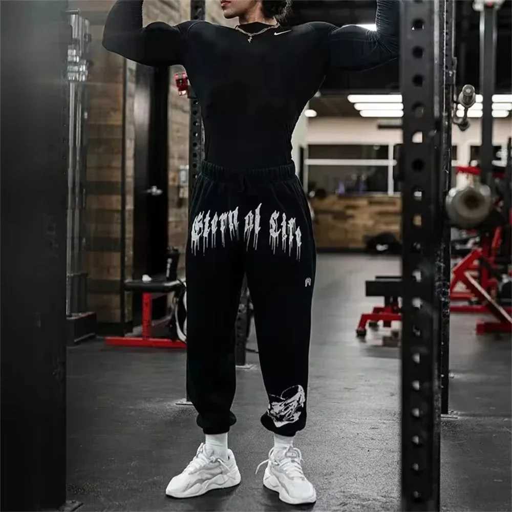 NEW Men Eternal Life Sweatpants Gym Fitness Sports Pants Bodybuilding Joggers Workout Trousers Mens Cotton Jogging Running Pants X250319