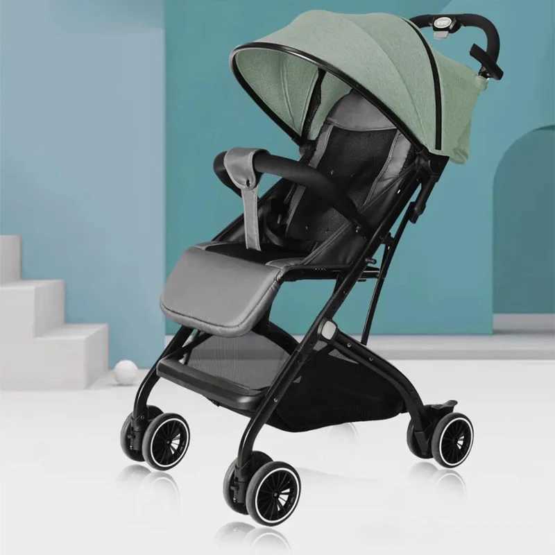 Portable folding baby stroller multifunctional childrens stroller detachable and washable lightweight four-wheel baby stroller Z250319