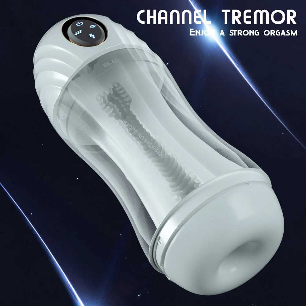 Automatic Male Sucking Mastubator Vibration Blowjob Machine Masturbation Cup Sex Toys Adult Goods for Men Masturbate SuppliesXJ250319